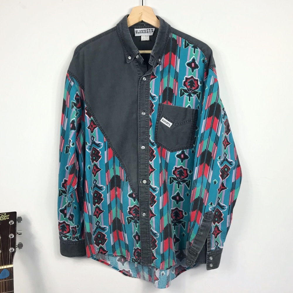 Southwestern Spliced Vintage Rodeo Shirt